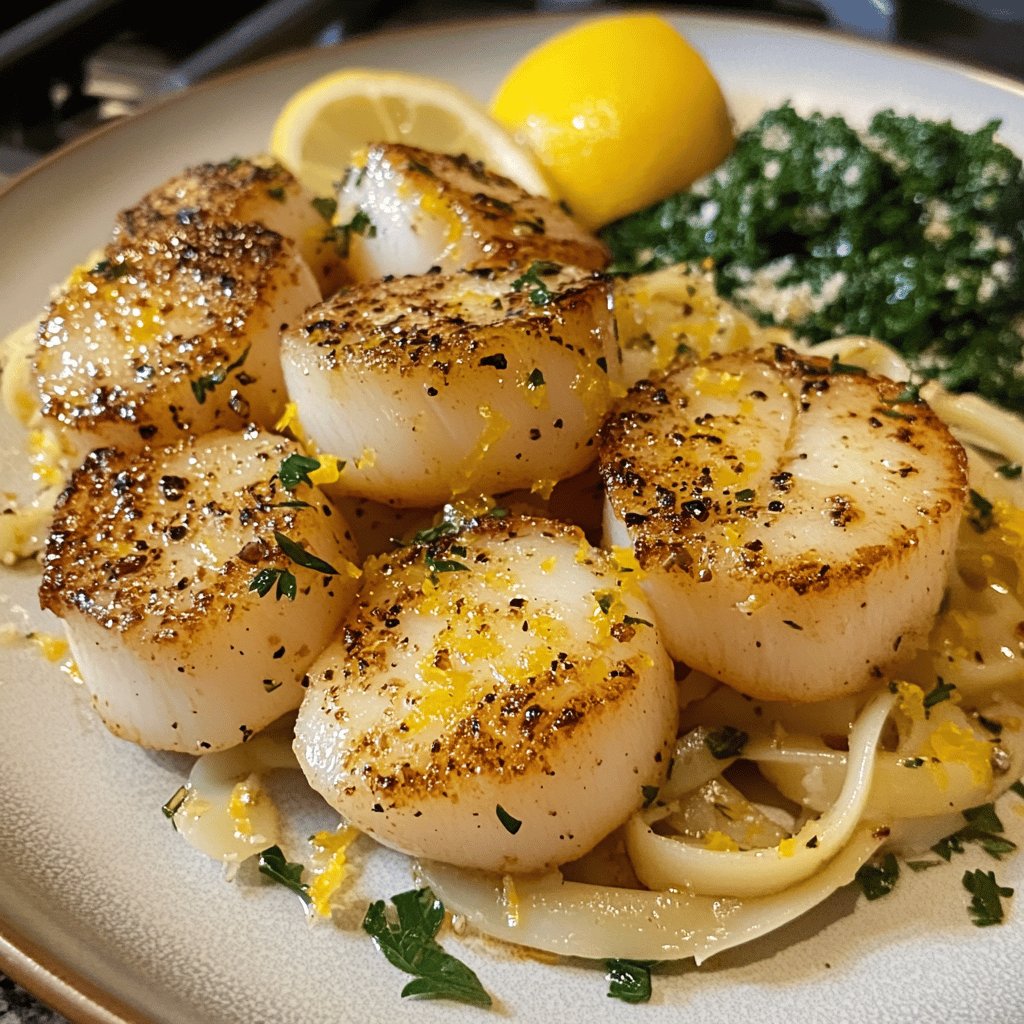 Pan-Seared Lemon Garlic Scallops