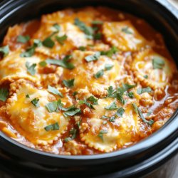 Slow Cooker Ravioli Lasagna