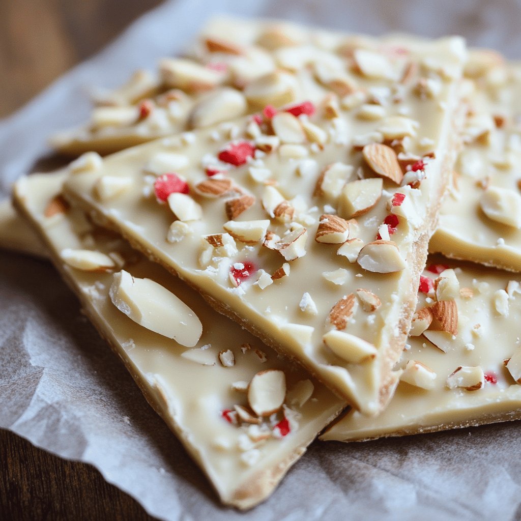 White Chocolate Almond Bark