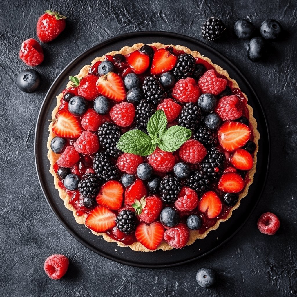 Tarte aux fruits rouges rapide