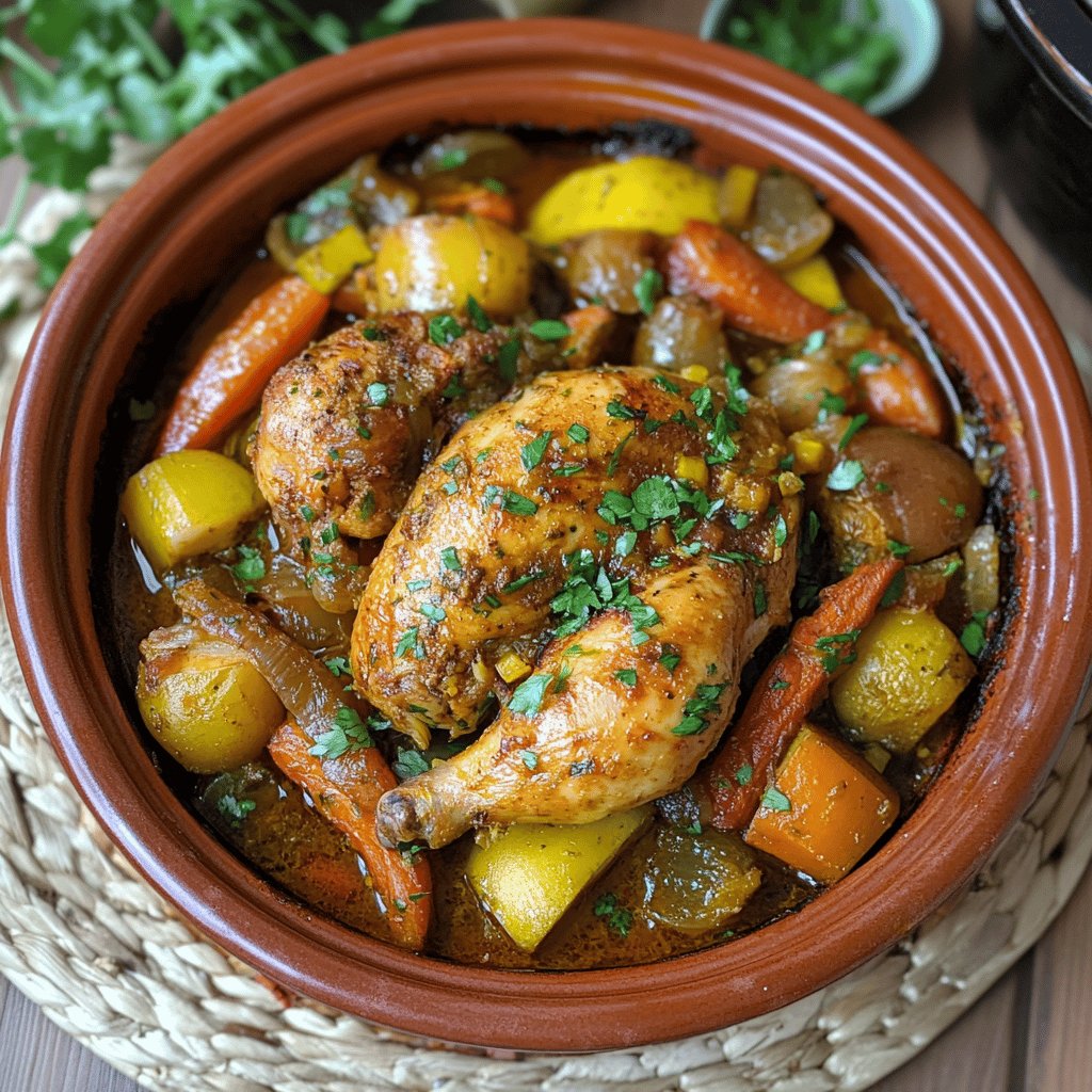 Tajine de poulet aux légumes