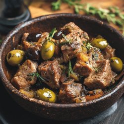 Sauté de porc aux olives