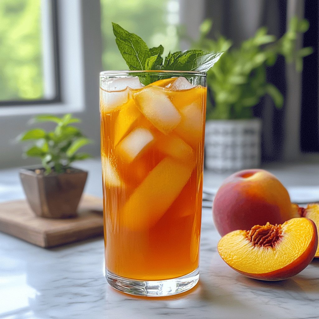 Homemade Peach Iced Tea