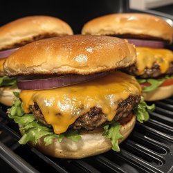 Air Fryer Cheeseburgers