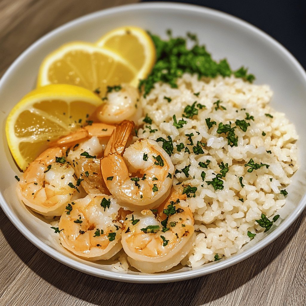 Garlic Lemon White Wine Shrimp