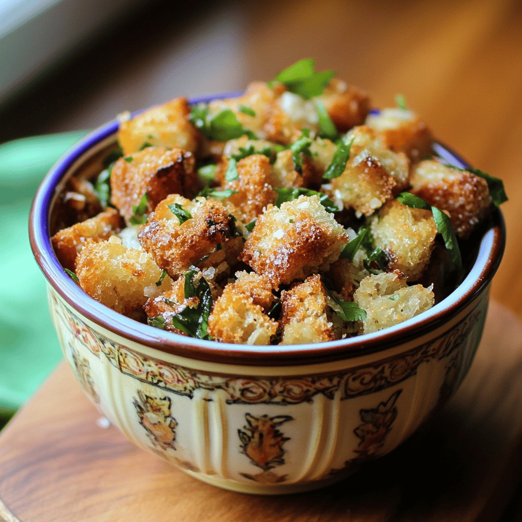 Delicious Garlic Croutons