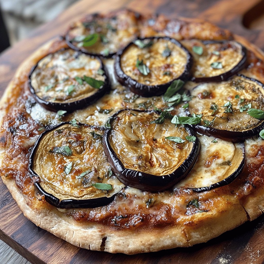 Pizza aux aubergines maison