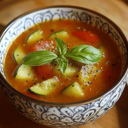 Soupe froide courgette et tomate