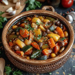 Tajine végétarien aux légumes et épices