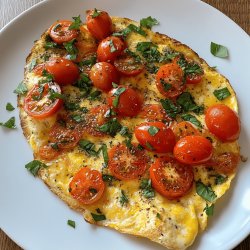 Omelette aux tomates et herbes