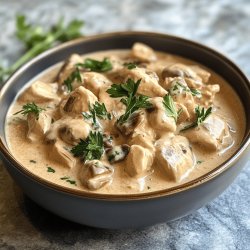 Creamy Chicken Stroganoff