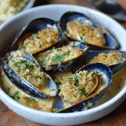 Moules farcies au beurre d'escargot