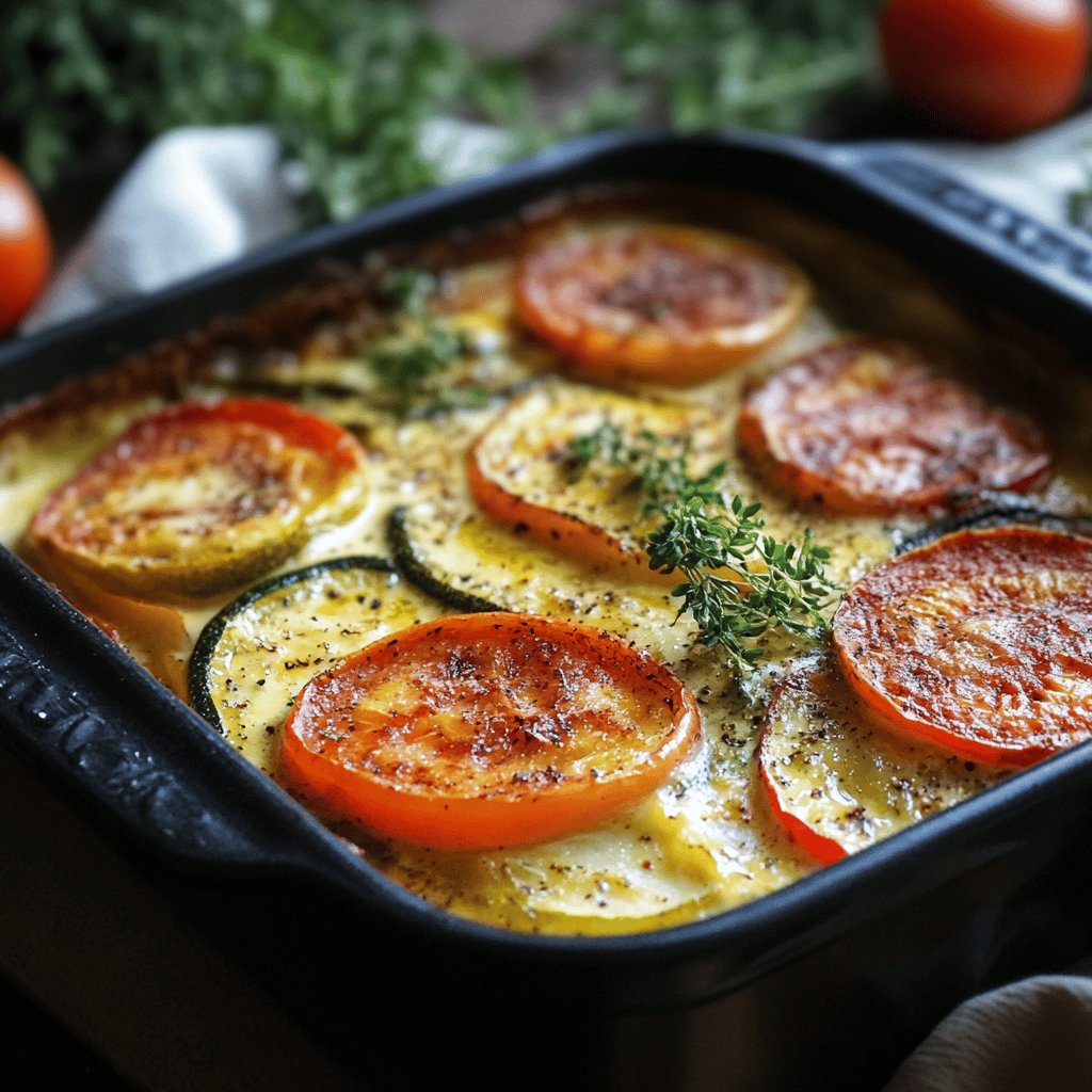 Gratin d'été aux légumes