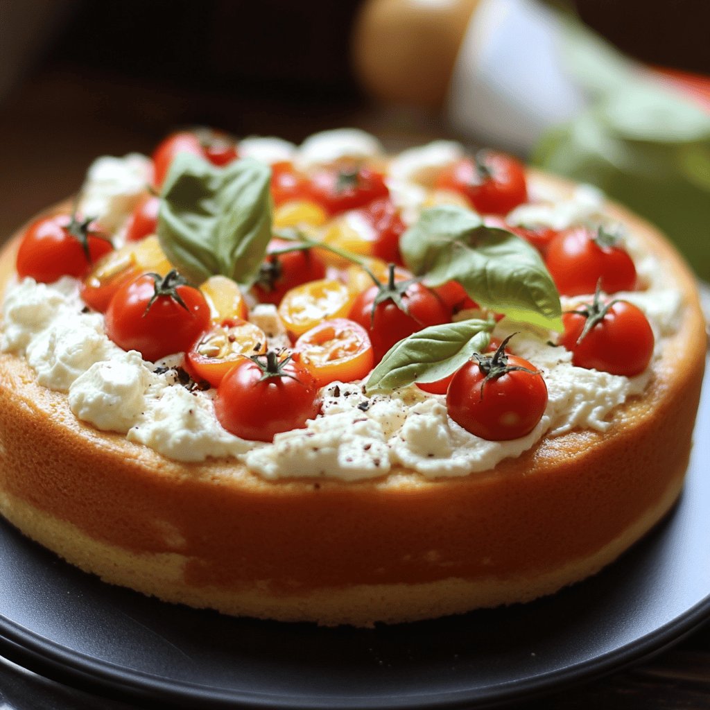 Cake à la feta et tomates cerise