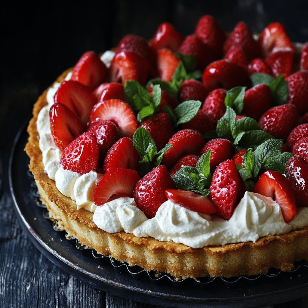 Tarte aux fraises et mascarpone