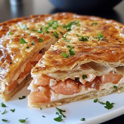 Tourte au saumon délicieuse