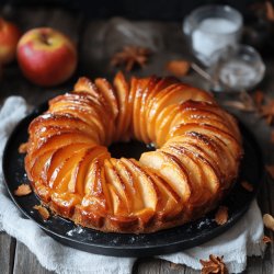 Moelleux aux pommes caramélisées