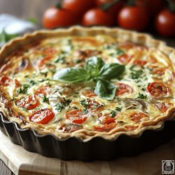 Quiche sans pâte thon tomate