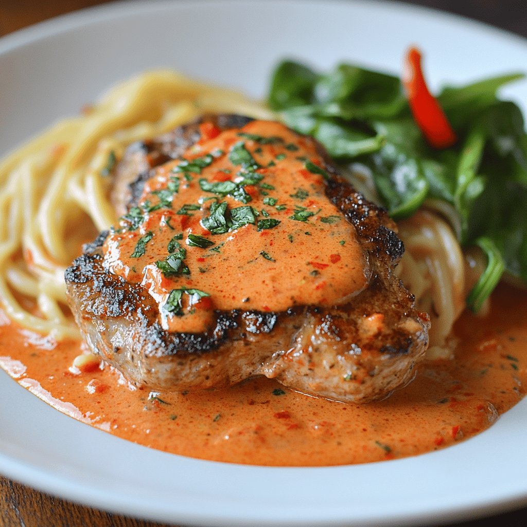 Veal Scallopini with Red Pepper Sauce