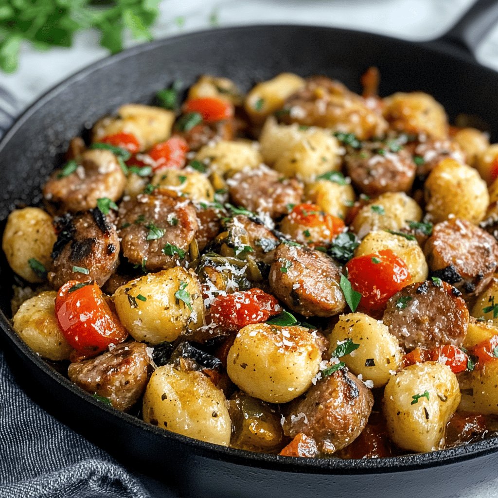 Italian Sausage and Gnocchi Skillet