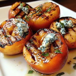 Grilled Peaches with Blue Cheese