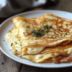 Crêpes au jambon et fromage