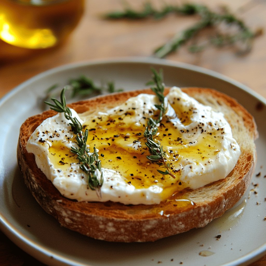 Tartine de chèvre au miel