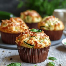 Muffins salés jambon courgette