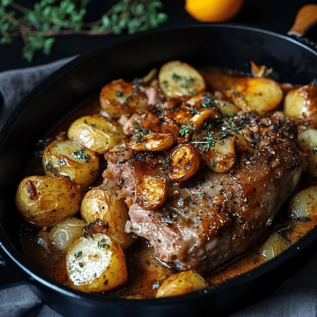 Côtes de porc à la moutarde