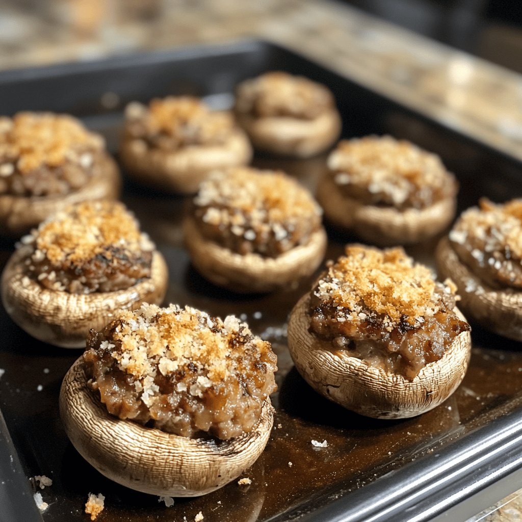 Easy Sausage-Stuffed Mushrooms