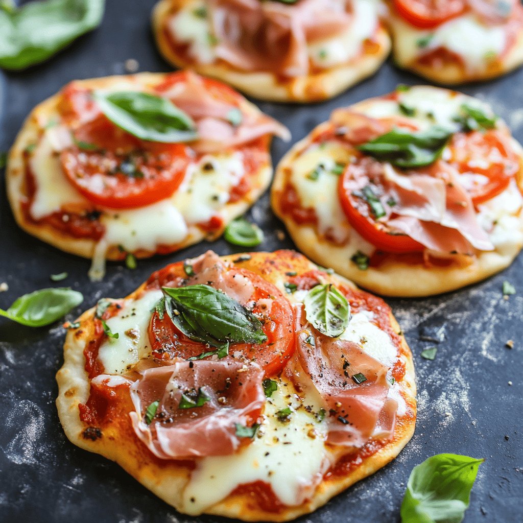 Naan Margherita Pizza with Prosciutto