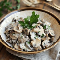 Salade de champignons au yaourt