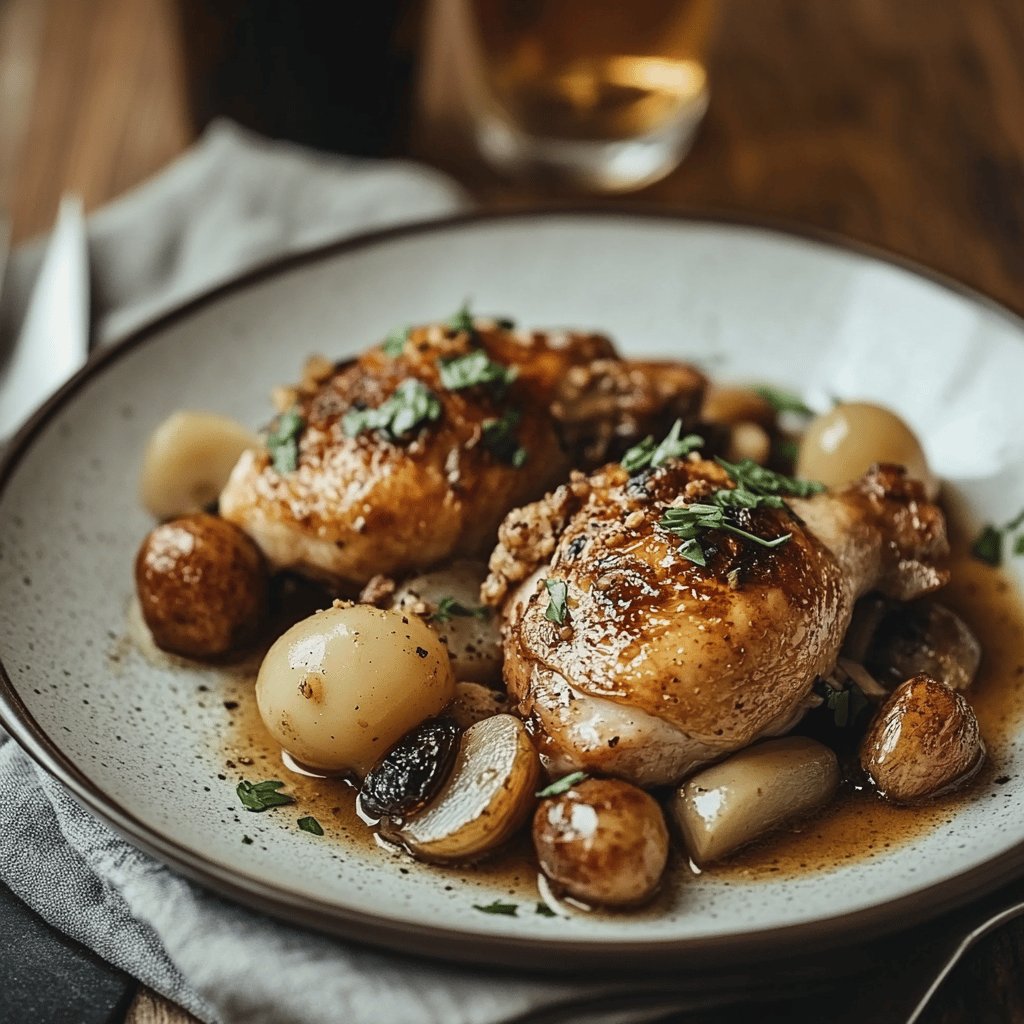 Poulet au maroilles et à la bière