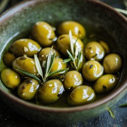 Préparation des olives vertes maison