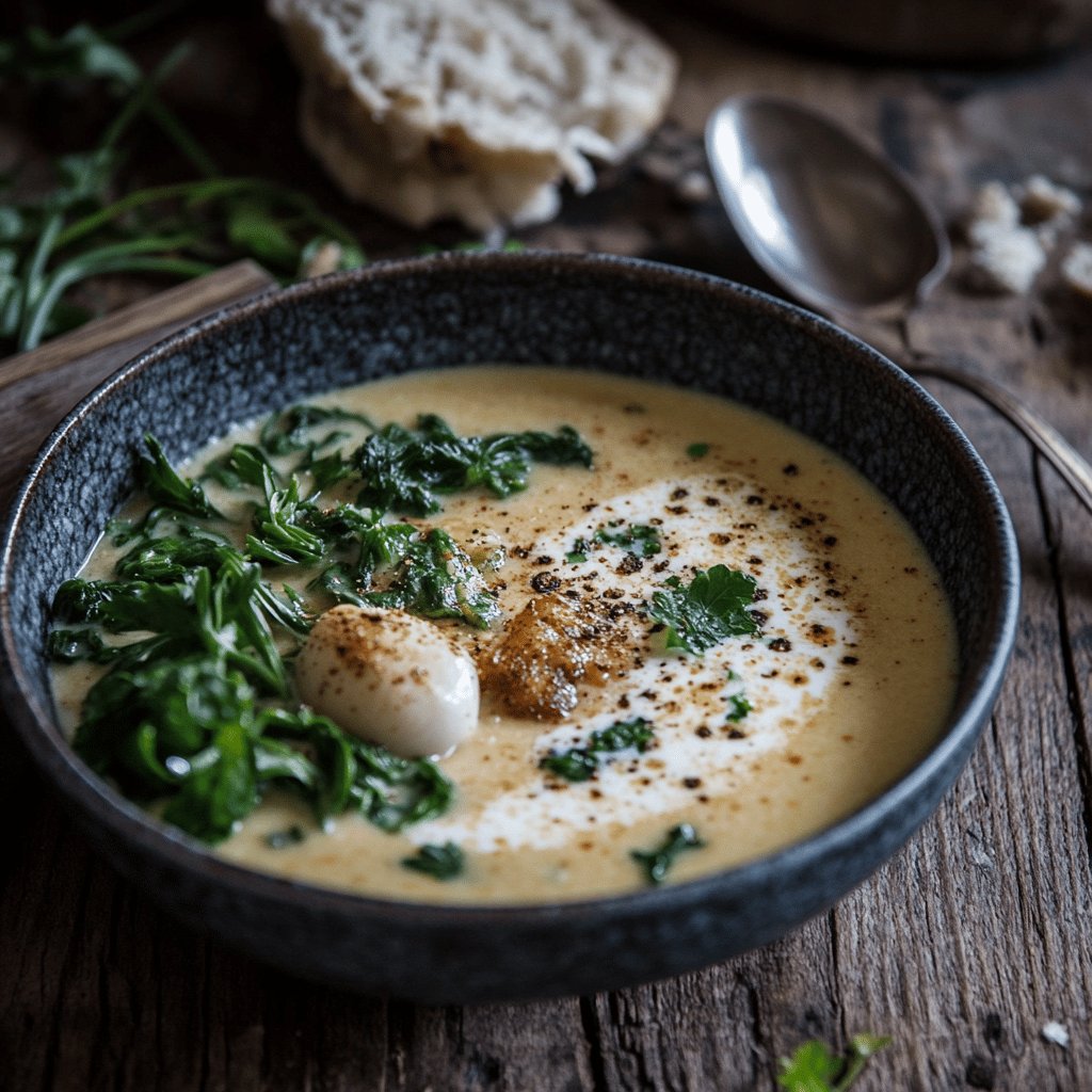 Soupe crémeuse aux épinards