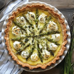 Tarte aux asperges et chèvre