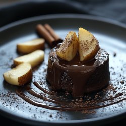 Fondant au chocolat et pommes