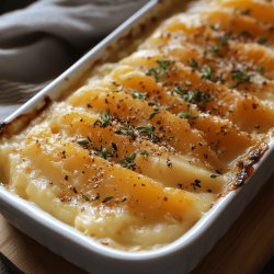 Julienne au four et purée de patates douces