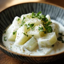 Kohlrabi with White Sauce