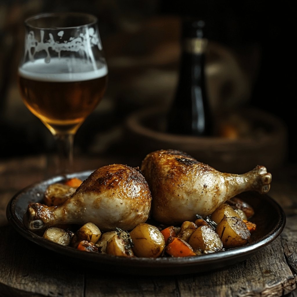 Cuisses de poulet à la bière