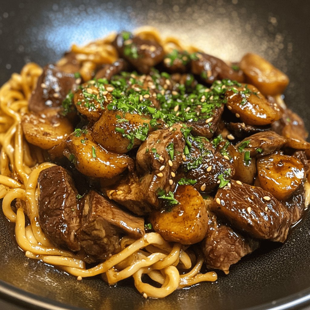 Nouilles sautées au boeuf