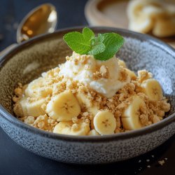 Crumble pomme-banane vanillé