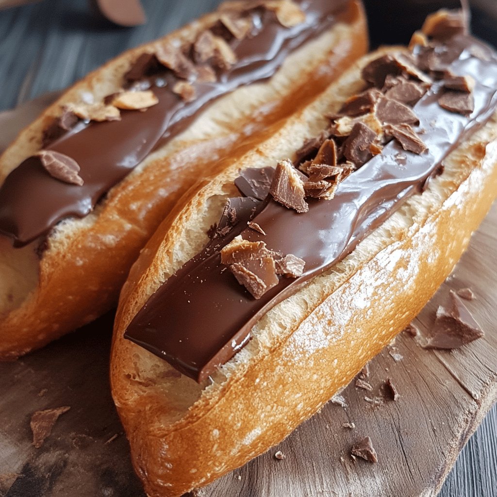 Baguettes viennoises aux pépites de chocolat