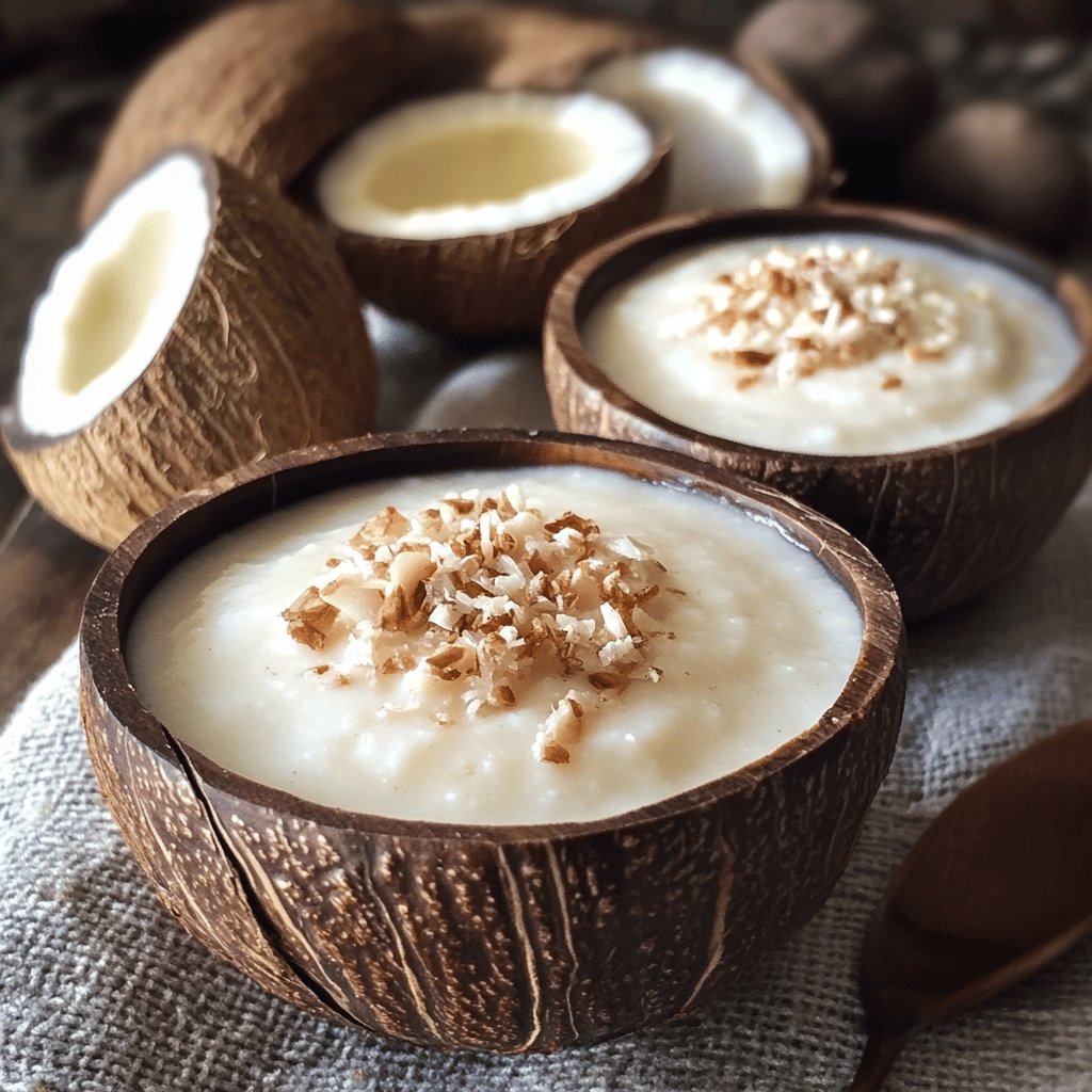 Crèmes légères à la noix de coco