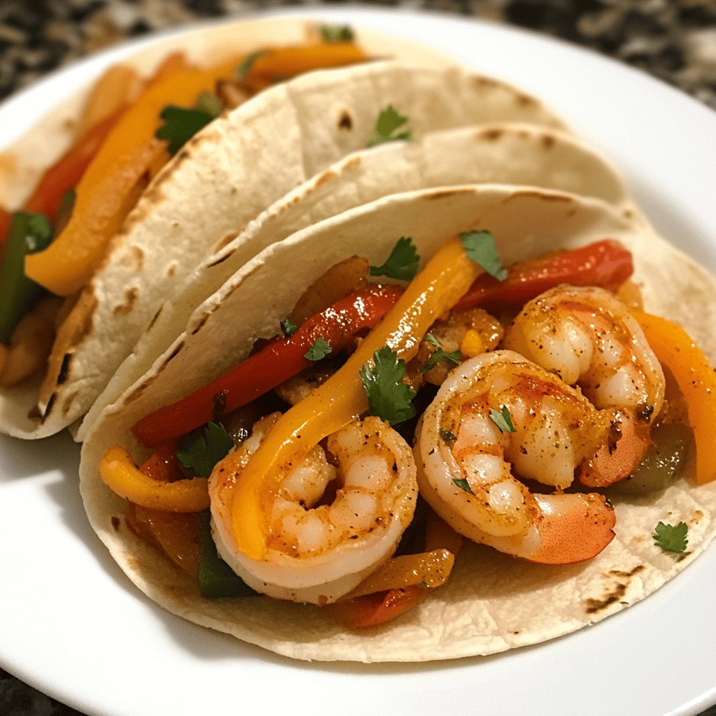 Quick Shrimp Fajitas