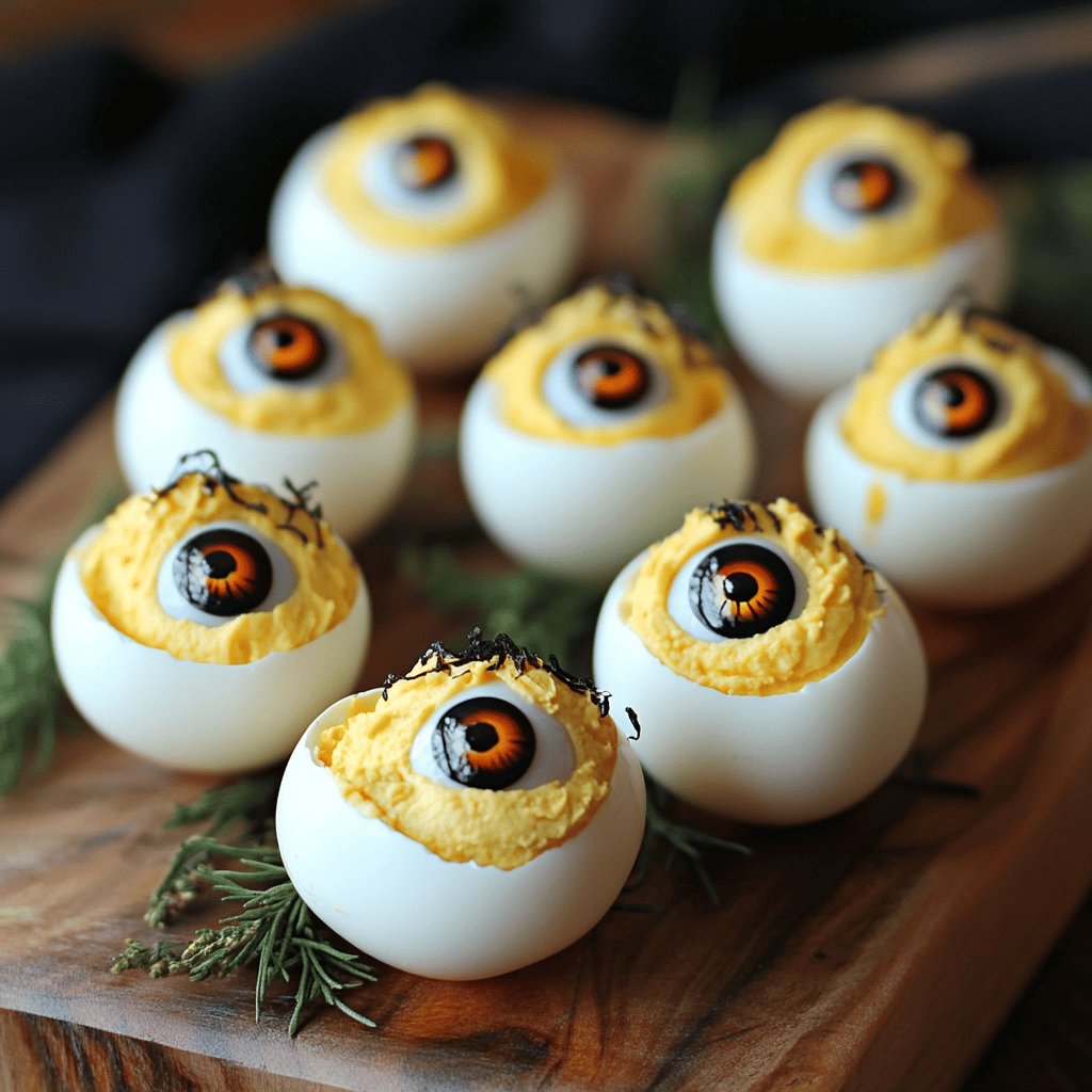 Halloween Deviled Egg Eyes