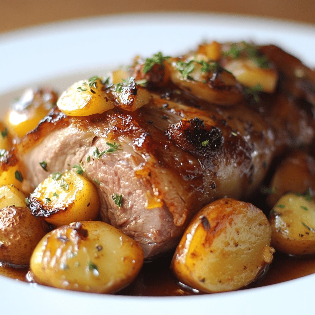 Gigot d'agneau aux pommes