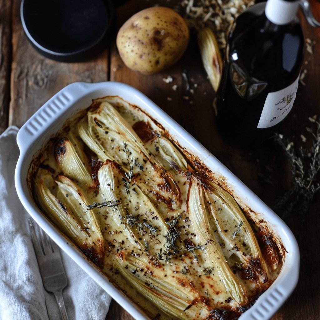 Gratin d'endives et pommes de terre