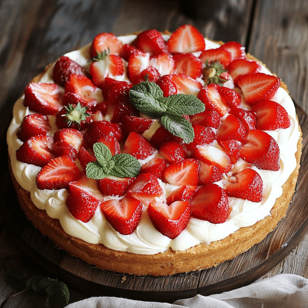 Tarte aux fraises et mascarpone