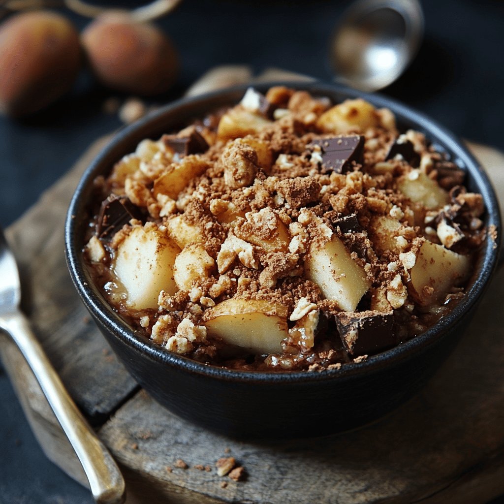 Crumble pommes et chocolat